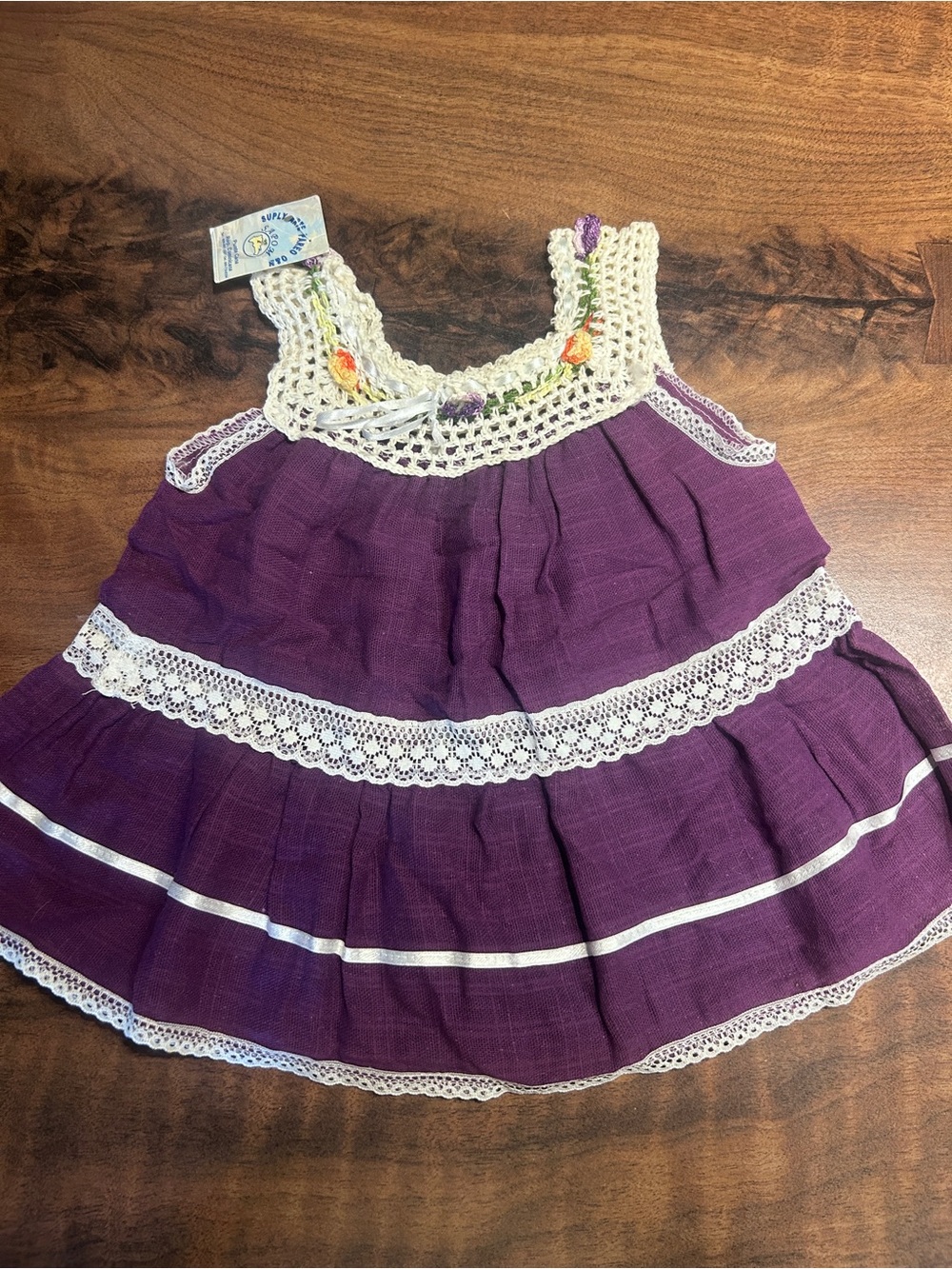Suply Arte Pareo Dominican Girls Crochet Linen Dress